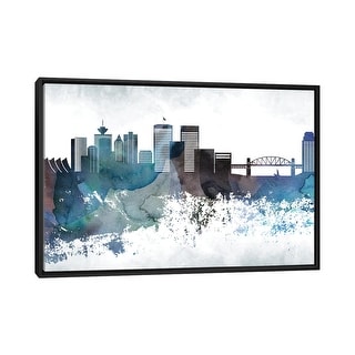 iCanvas Vancouver Harbour Canvas Print Float Frame
